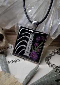 Image 5 of Bunny Ribcage and Floral Pendant