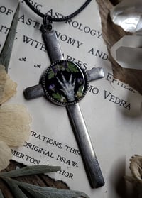 Image 4 of Bunny Foot Cross Pendant