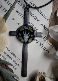 Image 3 of Bunny Foot Cross Pendant