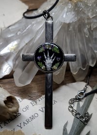 Image 1 of Bunny Foot Cross Pendant