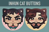 PREORDER | in-ho + gi-hun holo star cat ear button pins (squid game)