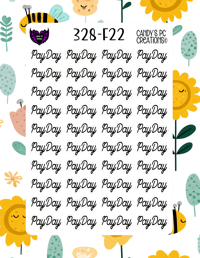 Image 23 of Pay Day Planner Sticker Font F-F24