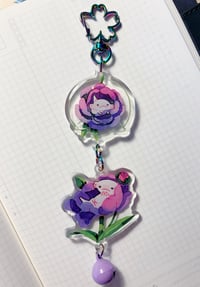 Peony + Axolotl Chime Keychain