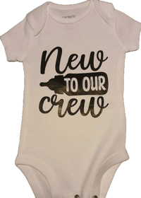New to Our Crew Baby Unisex Onesie