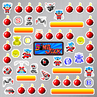 Image 2 of Bomb Jack Sticker/Magnet Sets (54 Pieces)