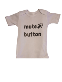 Funny Baby Onesie Mute Button Unisex
