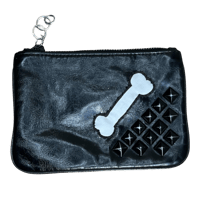 Image 1 of ONE OF ONE black faux leather pouch