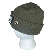 Image 3 of green skunk beanie