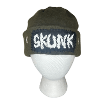 Image 1 of green skunk beanie
