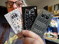 Tiny Free Verse Owls / 3-Piece Micro Art Set & Zine Series, Vol. 2 / #44 of 65 