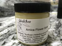Image 1 of Arnica Salve, Glass 2 oz Jar, Arnica Flower Infusion Salve, Organic Ingredients