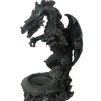 Image 2 of 👑The Armored Kingdom Dragonfire Wrath Candle Holder with USB Candle-Tabletop Decor-USB Powered