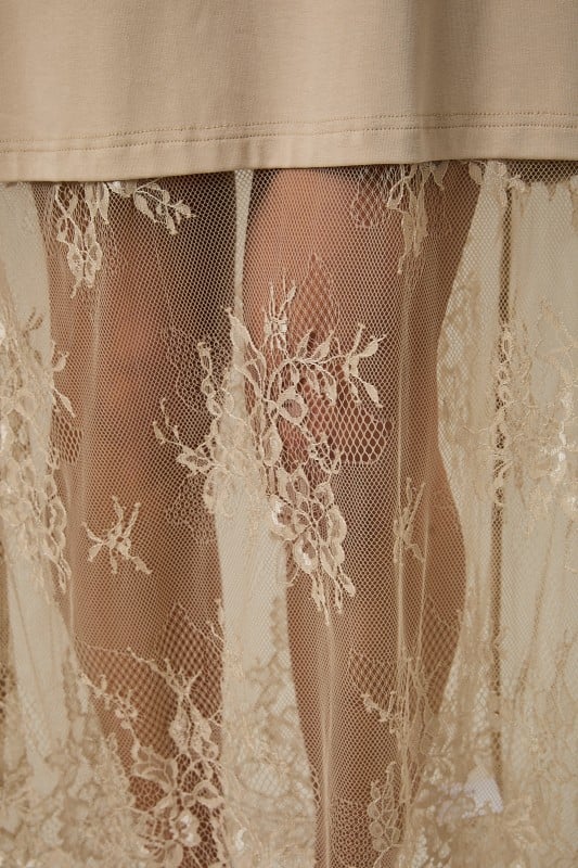 Image of Lace Tshirt Maxi 