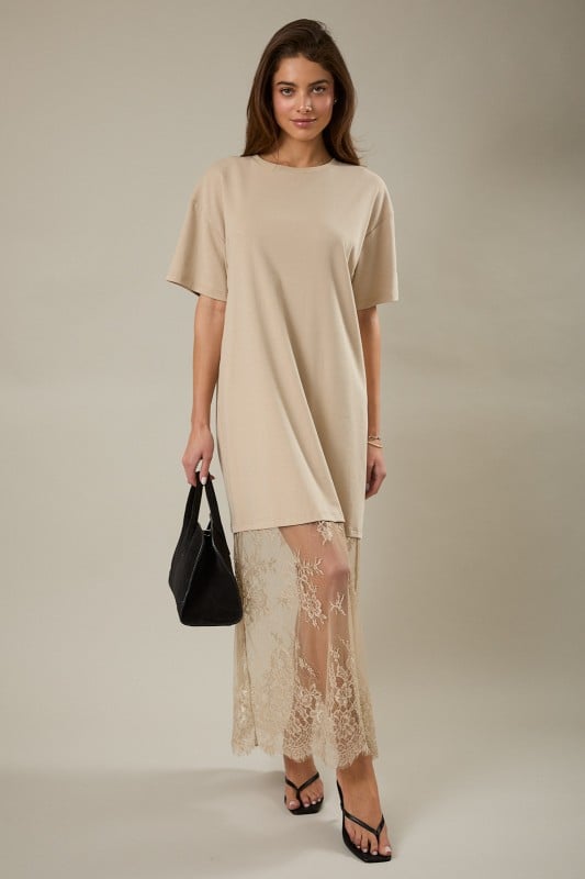 Image of Lace Tshirt Maxi 