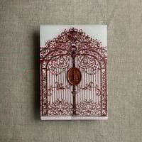 Image 24 of Castle gate printed vellum wrap for 5x7 cards - pack of 10 -