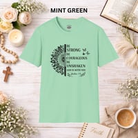 Image 8 of Be Strong and Courageous T-Shirt — Inspirational Christian Tee