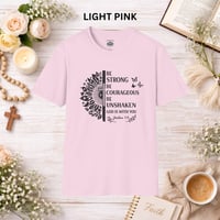 Image 12 of Be Strong and Courageous T-Shirt — Inspirational Christian Tee