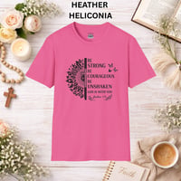 Image 13 of Be Strong and Courageous T-Shirt — Inspirational Christian Tee