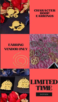 Character earring jewelry vendor