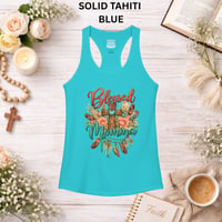 Image 6 of Blessed Momma Racerback Tank — Women's Blessed Momma Tank Top