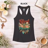 Image 7 of Blessed Momma Racerback Tank — Women's Blessed Momma Tank Top