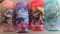 Set Of Four Plastic Turtle Cups 