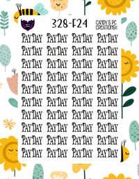 Image 25 of Pay Day Planner Sticker Font F-F24