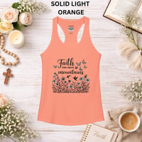 Image 7 of Faith Can Move Mountains Racerback Tank — Women's Inspirational Workout Tank