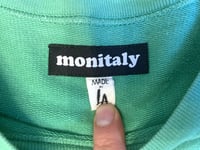 Image 3 of Monitaly by Yuki Matsuda yuketen green shirt sweater, size S (fits loose)