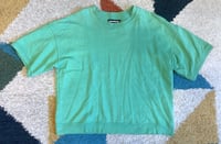 Image 1 of Monitaly by Yuki Matsuda yuketen green shirt sweater, size S (fits loose)