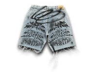 Image 2 of Levi's 505 Sade Adu Upcycled Reworked custom Screen Print denim Jeans 