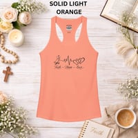 Image 3 of Faith Love Hope Racerback Tank — Women's Inspirational Faith Tank Top