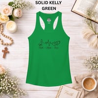 Image 5 of Faith Love Hope Racerback Tank — Women's Inspirational Faith Tank Top