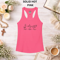 Image 9 of Faith Love Hope Racerback Tank — Women's Inspirational Faith Tank Top