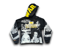 Image 1 of Sade Adu Lauren Hill  2Pac war Custom Upcycled Reworked Screen Print hoodie 