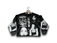 Image 1 of Sade Adu Lauren Hill  2Pac Custom Upcycled Reworked Screen Print sweatshirt 