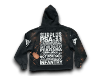 Image 2 of  Alchemy Surplus custom upcycled reworked Screen Print Ramapo College hoodie