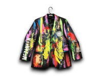 Image 1 of Lauren by Ralph Lauren Custom Hand Painted Upcycled Reworked suit Jacket blazer