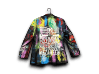 Image 2 of Lauren by Ralph Lauren Custom Hand Painted Upcycled Reworked suit Jacket blazer