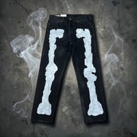 Black On White Skelo Jean 