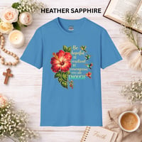 Image 5 of Hibiscus Encouragement T-Shirt — "Be Hopeful, Be Resilient, You Are Enough"