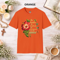 Image 7 of Hibiscus Encouragement T-Shirt — "Be Hopeful, Be Resilient, You Are Enough"