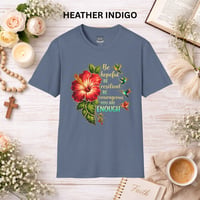 Image 9 of Hibiscus Encouragement T-Shirt — "Be Hopeful, Be Resilient, You Are Enough"