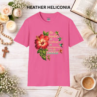 Image 11 of Hibiscus Encouragement T-Shirt — "Be Hopeful, Be Resilient, You Are Enough"