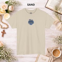 Image 8 of Joy Comes In The Morning Tee — Small Chest Bloom Graphic