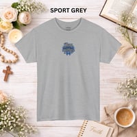 Image 9 of Joy Comes In The Morning Tee — Small Chest Bloom Graphic