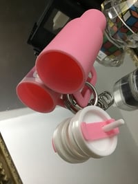 Image 2 of Pink Noface Mini Keychain Tumbler 