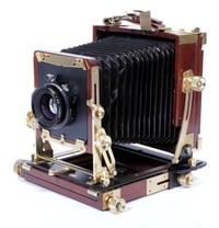 Image 3 of Tachihara 4X5 field camera W/ 135mm + 90mm MC Lenses + Holders + Film + Fresnel (#2302)