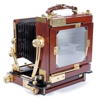 Image 4 of Tachihara 4X5 field camera W/ 135mm + 90mm MC Lenses + Holders + Film + Fresnel (#2302)