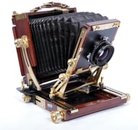 Image 7 of Tachihara 4X5 field camera W/ 135mm + 90mm MC Lenses + Holders + Film + Fresnel (#2302)